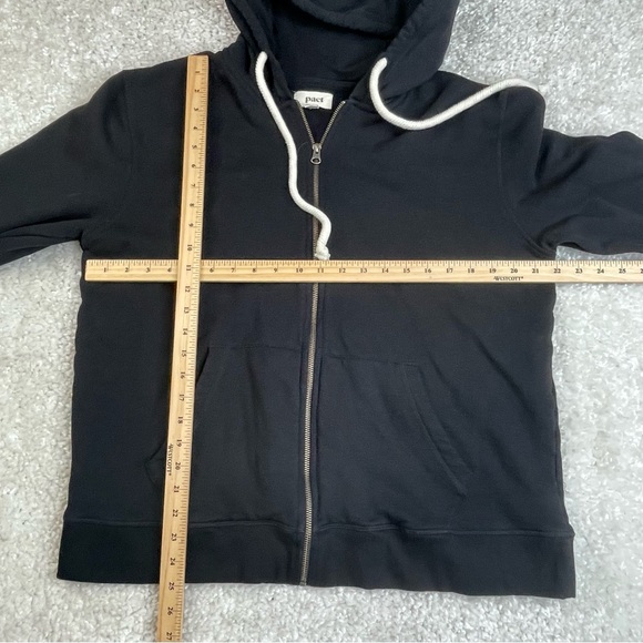 PACT Organic Women’s Black Zip Up Fleece Lined Hoodie Large - Picture 9 of 9